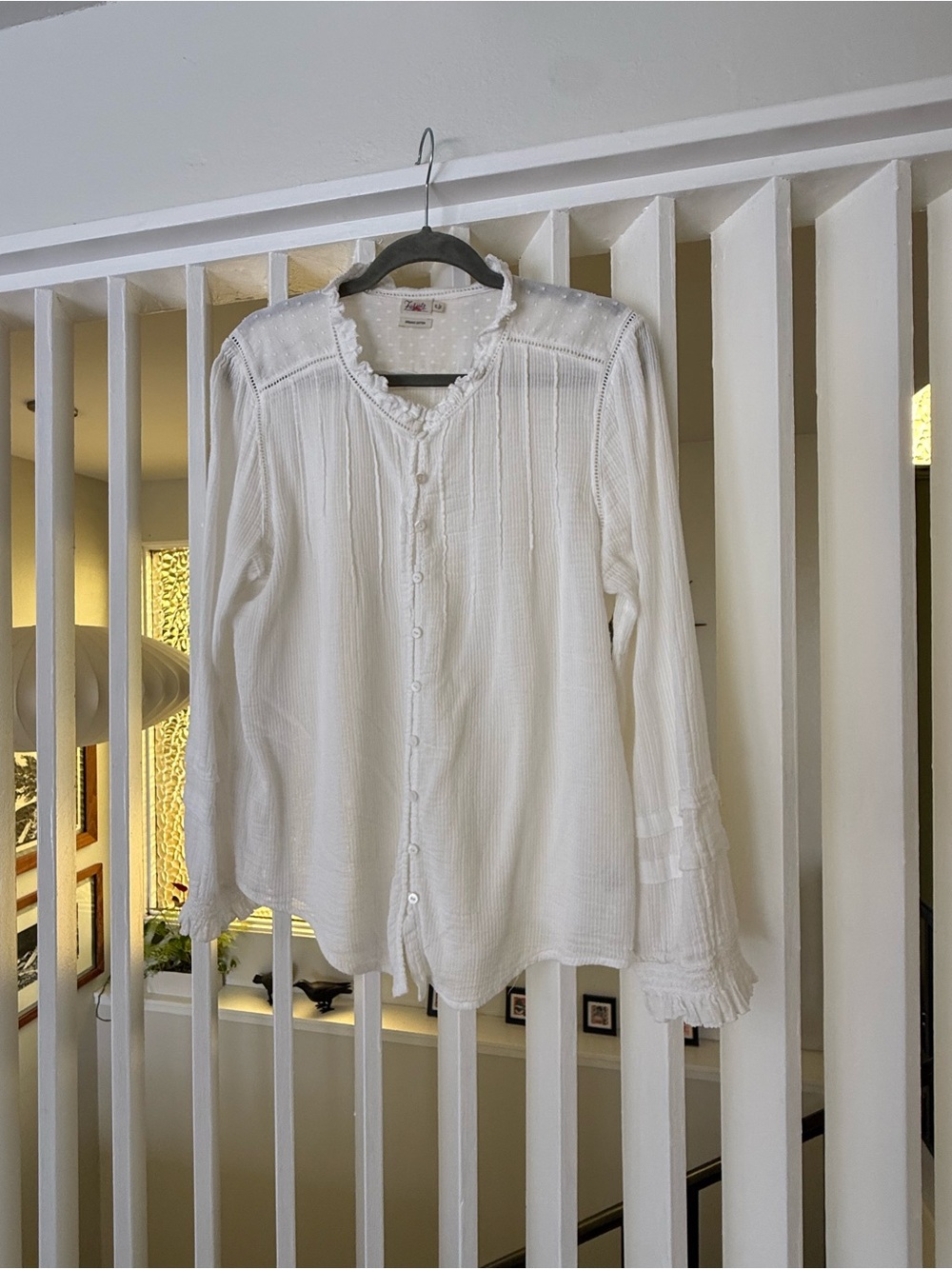 Faherty Floaty White Blouse